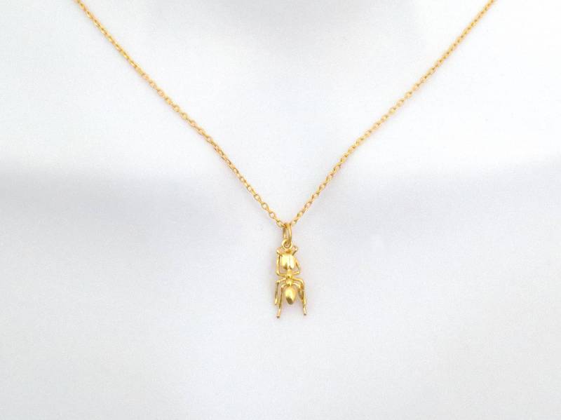 Ameise Tier Gold Silber Halskette Zierliche Niedliche Minimal Geburtstag Anhänger Charme Geschenk von Jeweltown