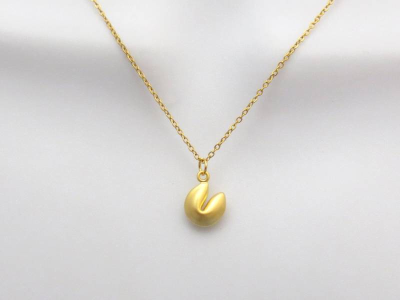 Glückskeks Halskette Goldkette Charm 14K Vergoldet Geschenkidee Graduierung Geschenk Glückskeks Halskette Goldkette Charm 14K Vergoldet Geschenkidee Graduierung Geschenk von Jeweltown