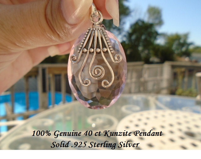 100 % Echte 40 Ct Kunzit Anhänger von JewelyBySuzette