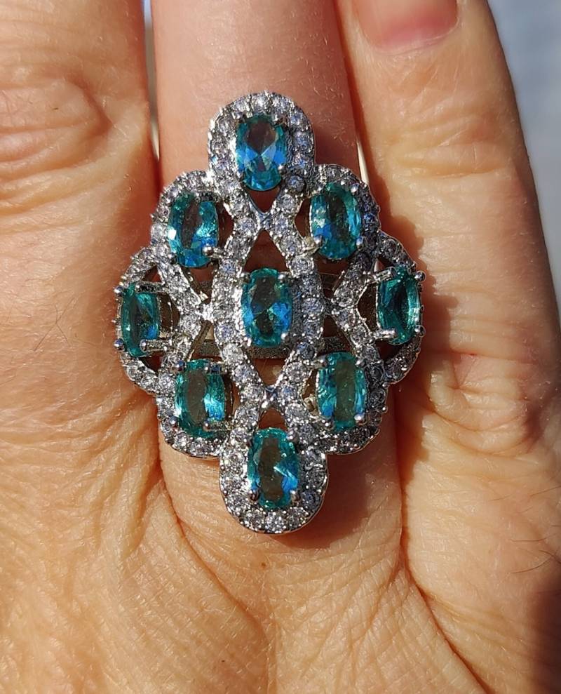 Aquamarin Und Weißtopas Ring von JewelyBySuzette