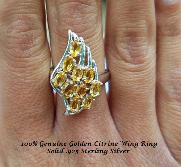 Echte Goldene Citrin Ring von JewelyBySuzette