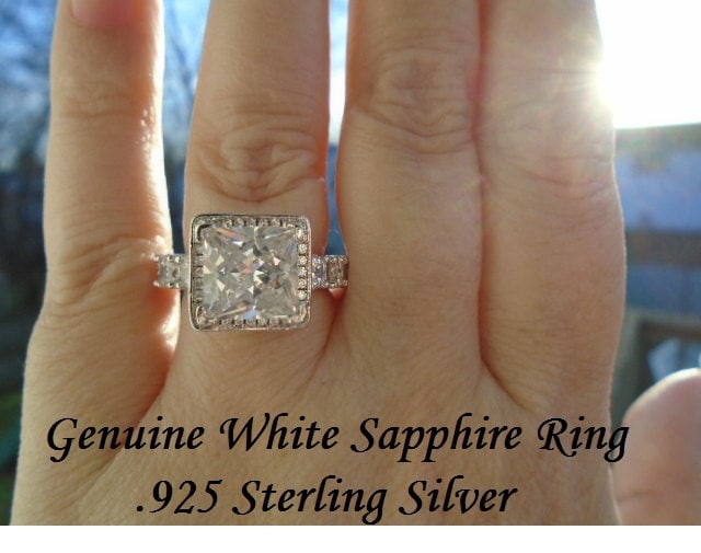 Echte Weiße Saphir-Ring von JewelyBySuzette