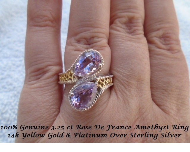 Echter Rose De France Amethyst Ring 3.25 Cts von JewelyBySuzette