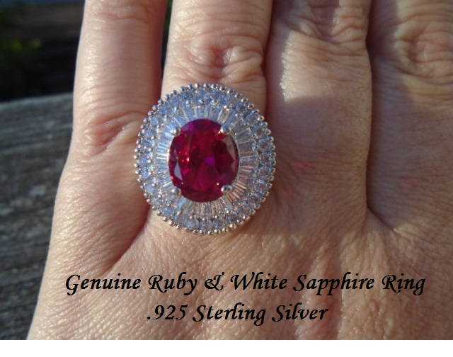 Rubin Oder Blau & Weißer Saphir Ring von JewelyBySuzette