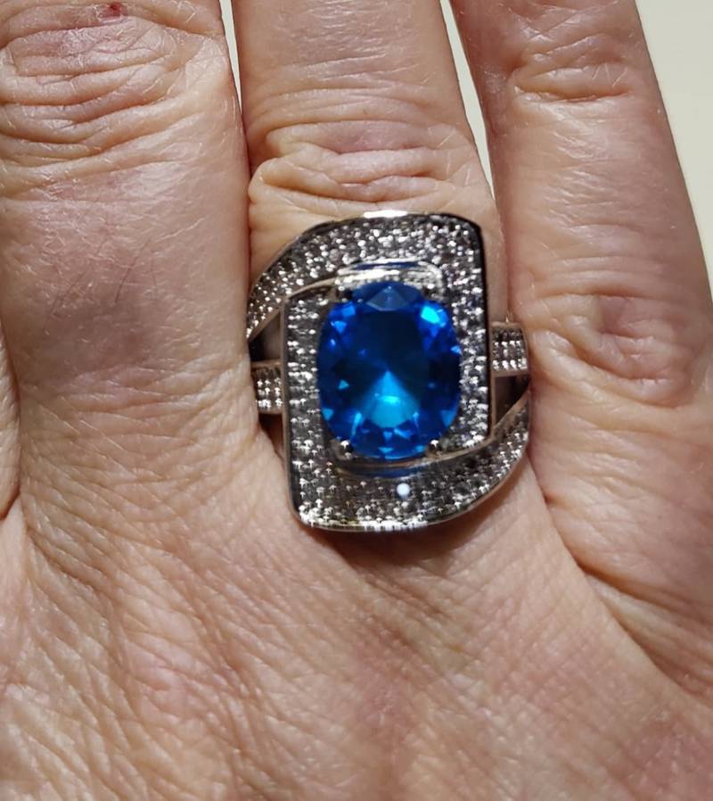 Schweizer Blau - Und Weißtopas Ring von JewelyBySuzette