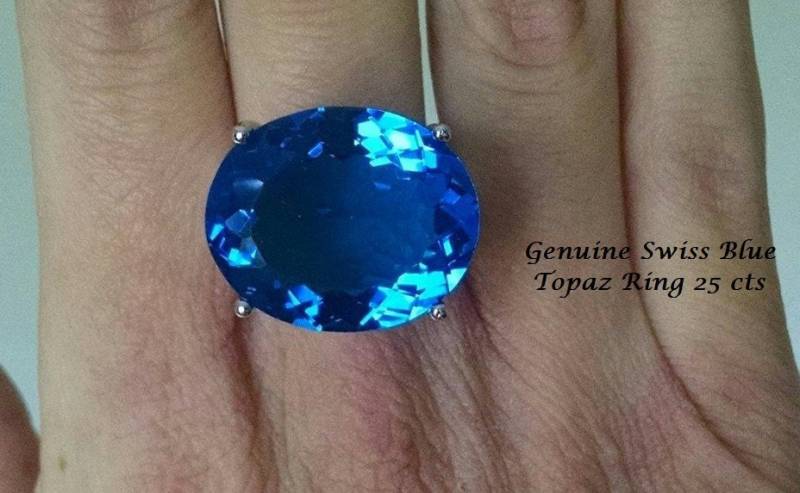 Schweizer Blauer Topaz Ring 25 Cts von JewelyBySuzette