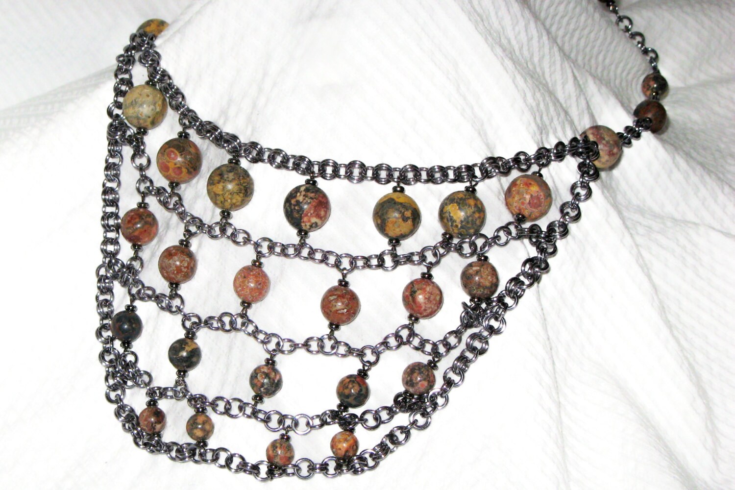 Leoparden Jaspis Schmuck Set Leoparden Jaspis Schmuck Set von JewelzNChains