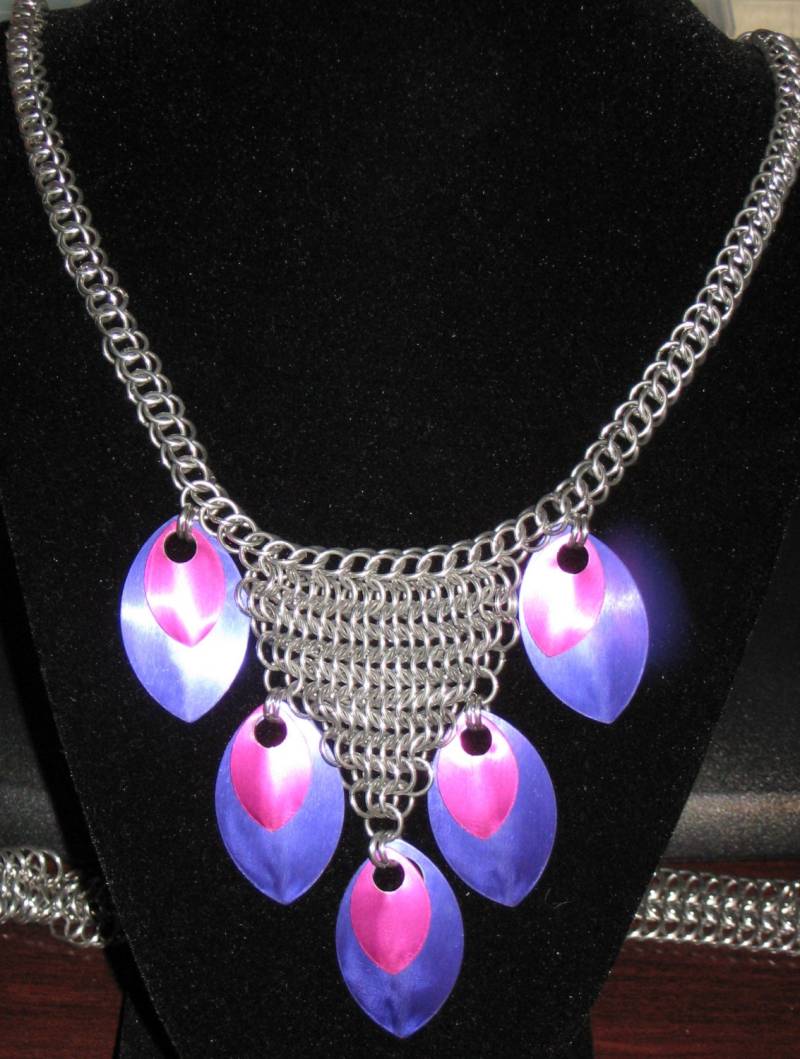 Scalemail Und Chainmail Halskette & Ohrring Set | Europäisch 6 in 1 Halb Persisch von JewelzNChains