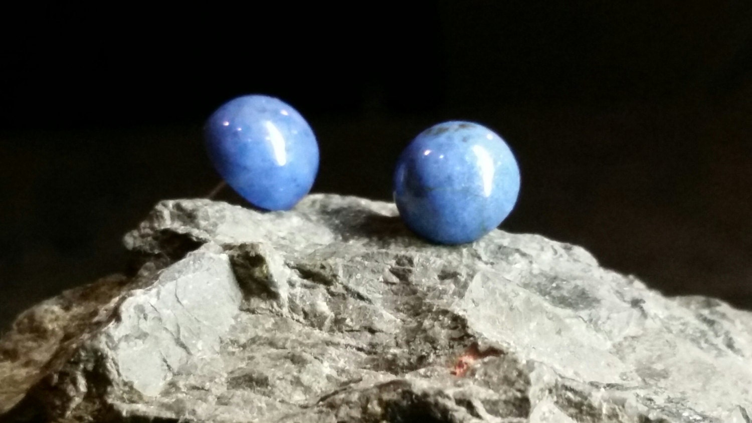 Echte Blaue Dumorierite & Sterling Silber Ohrringe Echte Blaue Dumorierite & Sterling Silber Ohrringe von JewelzoftheIsle