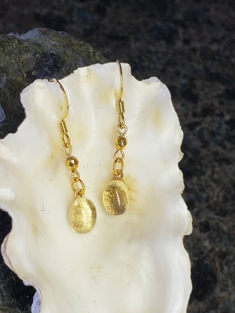 Schöne Citrine & Gold Ohrringe von JewelzoftheIsle