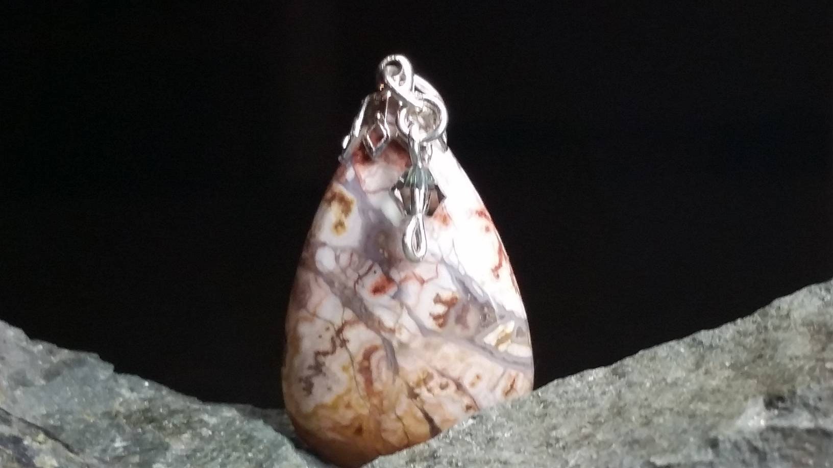 Schöne Rosita Jasper & Silber Anhänger Schöne Rosita Jasper & Silber Anhänger von JewelzoftheIsle