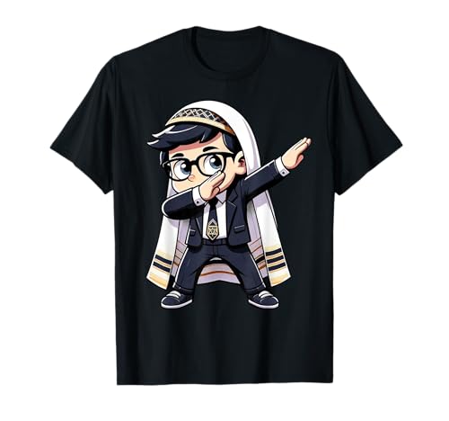 Bar Mitzvah Dabbing Boy Jüdische Tradition Bar Mizwa Dab T-Shirt von Jewish Bar Mitzvah Celebration Apparel Kids