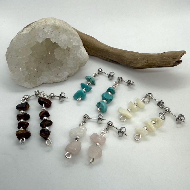 Custom | Crystal Silver Earrings Minimalist Soft & Classy von JewlsBySenija