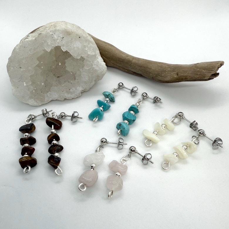 Custom | Crystal Silver Earrings Minimalist Soft & Classy von JewlsBySenija