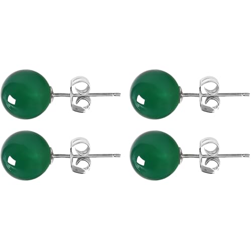 Achat Ohrpiercing Set 2 Paar Grün Ohrstecker 6 MM Damenohrringe Klein Stecker Piercing Knorpel Ohrringe für Damen Herren Mehrere Ohrlöcher Hypoallergen Cartilage Earrings Jewelry Tragus Schmuck von Jewlure