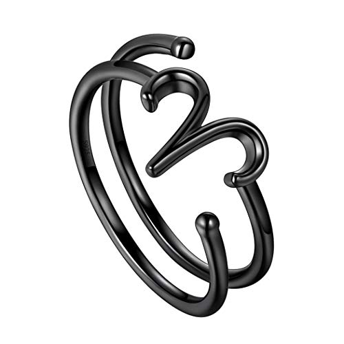 Jewmon Verstellbarer Widder Horoskop Sternzeichen Ring für Frauen Mädchen Sternbild Ring 925 Sterling Silber Astrologie Statement Ring Schmuck für Valentinstag/Weihnachtstag FR0002B-K von Jewmon