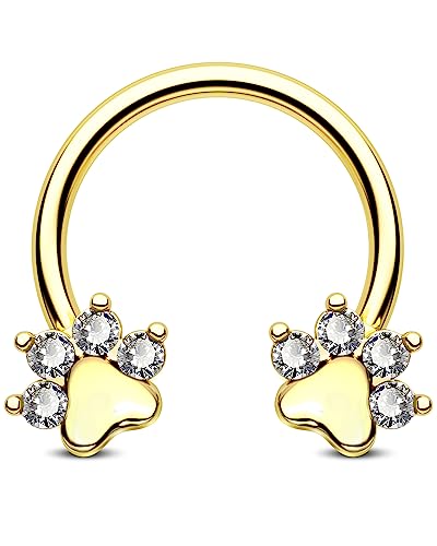 Jewseen Hufeisen Ohrringe 16G Septum Ringe Pfote Nasenring Reifen Helix Ohrringe Piercing Daith Conch Piercing Piercing für Frauen Männer Gold… Jewseen Hufeisen Ohrringe 16G Septum Ringe Pfote Nasenring Reifen Helix Ohrringe Piercing Daith Conch Piercing Piercing für Frauen Männer Gold… von Jewseen