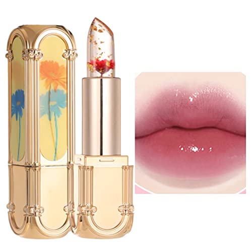 pH Lippenstift Farbwechsel - Natürlicher, feuchtigkeitsspendender, aufpolsternder klarer Jelly Flower-Lippenstift - Lasting Cosmetics pH Lipgloss für Geburtstag, Frauen, Mädchen, Jextou von Jextou