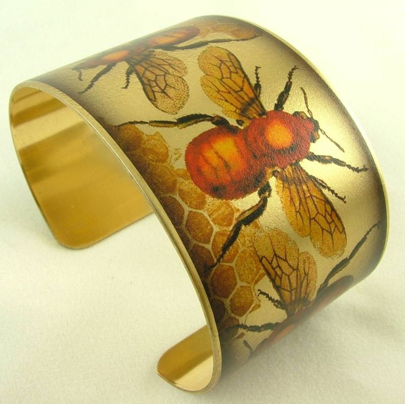 Humble Honig Biene Messing Manschette Armband - Charles Denim Schmuck von JezebelCharms