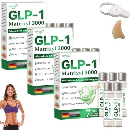 Keyesse GLP-1 Orale -Tropfen, GLP1 Orale Flüssigkeit,GLP-1 Orale Flüssigkeit für Männer und Frauen (3) von Jezzful