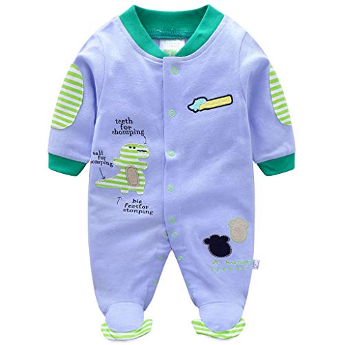 Baby Jungen Schlafanzug Strampler Baumwolle Pyjama Spielanzug 3-6 Monate von JiAmy