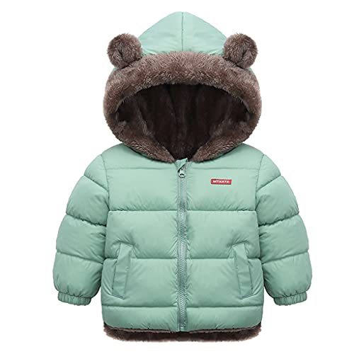 Baby Winter Fleece Mantel Kinder Jungen Jacke Outwear Mädchen Gepolstert Kleidung Grün 4-5 Jahre von JiAmy