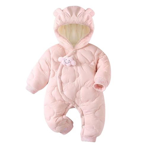JiAmy Baby Winter Overall, Baby Mädchen Jungen Schneeanzug Winterstrampler Kapuze babystrampler Strampler Winterbaby-Strampler 9-12 Monate von JiAmy
