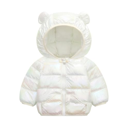 JiAmy Kinder Mädchen Winterjacke mit Kapuzen, Warme Kinder Jacke Langarm Reißverschluss Winddicht Übergangsjacke für Herbst und Winter 2-3 Jahre von JiAmy
