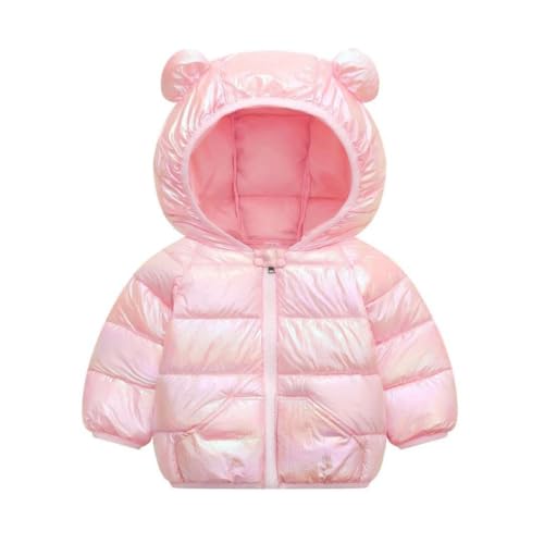 JiAmy Kinder Mädchen Winterjacke mit Kapuzen, Warme Kinder Jacke Langarm Reißverschluss Winddicht Übergangsjacke für Herbst und Winter 3-4 Jahre von JiAmy