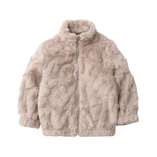 JiAmy Kleinkind Fleecejacke, Mädchen Jungen Langarm Plüschjacke Warm Fleecemäntel mit Reißverschluss Reine Farbe Unisex Kinder Winterjacke für 2-3 Jahre von JiAmy
