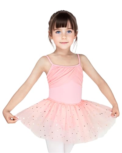 JiAmy Mädchen Ballettkleidung, ballett kleider ballettkleider ballerina kleid Glitter Star Tutu Pailletten mädchen tanzkleidung kinder Kleinkind für 2-11 Jahre von JiAmy