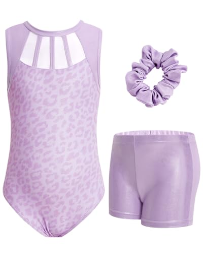 JiAmy Mädchen Gymnastikanzug, Glitzernde Mädchen Turnanzug Gymnastik Outfit Einzigartiges Design Armellos Gymnastikanzug 11-12 Jahre von JiAmy