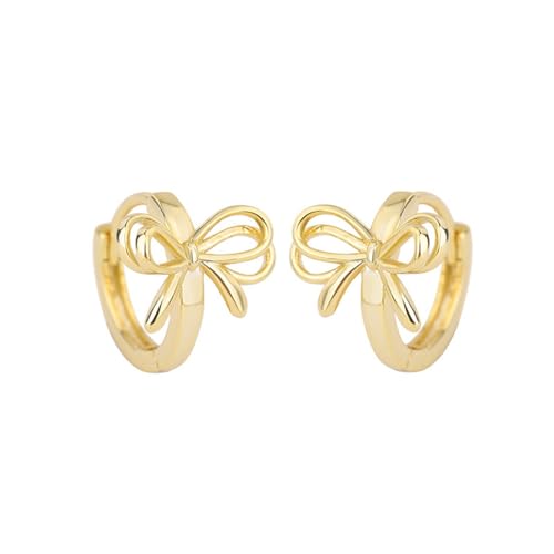 Bow Ohrringe Gold Silber Schleifen Ohrringe Bow Ribbon Stud Earrings Hypoallergene Mode Goldene Schleifen Ohrstecker Festival Geschenk für Frauen und Mädchen. von JiJiRuDU