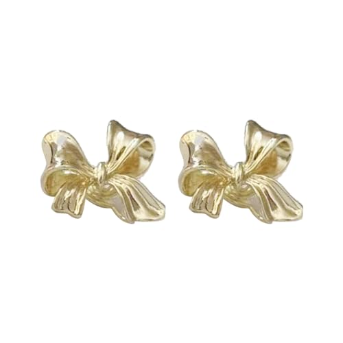 Bow Ohrringe Gold Silber Schleifen Ohrringe Bow Ribbon Stud Earrings Hypoallergene Mode Goldene Schleifen Ohrstecker Festival Geschenk für Frauen und Mädchen. von JiJiRuDU