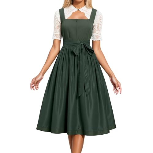 JiJiRuDU Dirndl Damen midi Lang Trachtenkleid Trachtenrock Dirndl Komplettsets Trachten Kleid Damen mit Dirndlschürze Dirndlbluse Oktoberfest Outfit Dirndelkleider JiJiRuDU Dirndl Damen midi Lang Trachtenkleid Trachtenrock Dirndl Komplettsets Trachten Kleid Damen mit Dirndlschürze Dirndlbluse Oktoberfest Outfit Dirndelkleider von JiJiRuDU