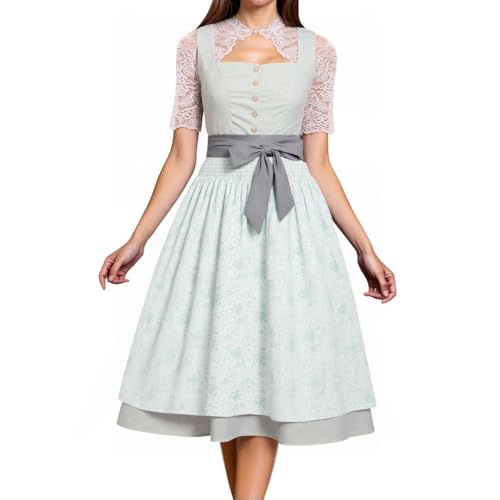 JiJiRuDU Dirndl Damen midi Lang Trachtenkleid Trachtenrock Dirndl Komplettsets Trachten Kleid Damen mit Dirndlschürze Dirndlbluse Oktoberfest Outfit Dirndelkleider JiJiRuDU Dirndl Damen midi Lang Trachtenkleid Trachtenrock Dirndl Komplettsets Trachten Kleid Damen mit Dirndlschürze Dirndlbluse Oktoberfest Outfit Dirndelkleider von JiJiRuDU