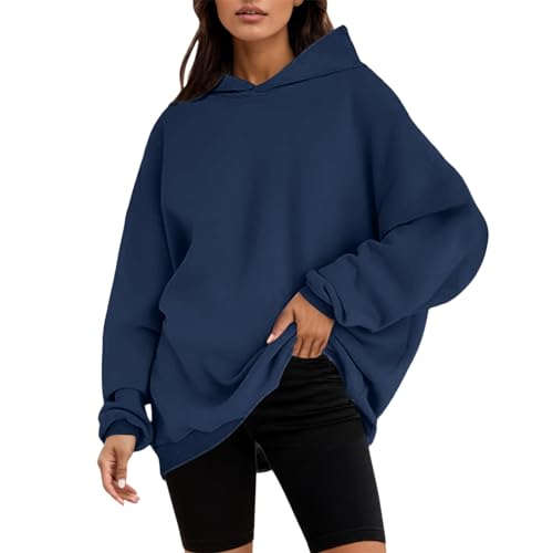 JiJiRuDU Oversize Hoodie Damen Teenager Mädchen Kapuzenpullover Fall Winter Pullover Sweatshirt Mit Kapuze Casual Hoodies Pulli Fleece Sweatjacke Oberteile Tops von JiJiRuDU