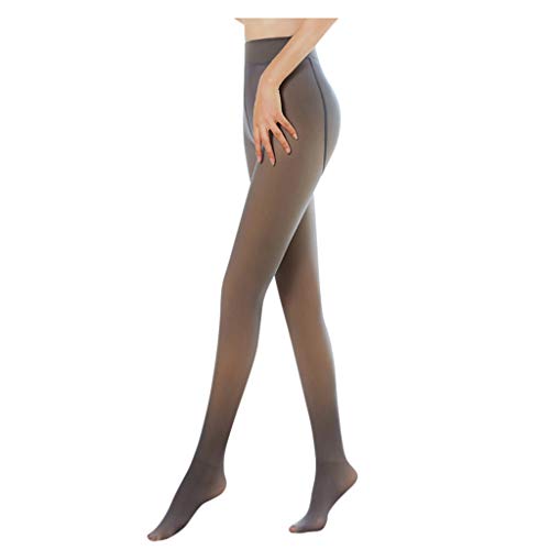 JiJiRuDU Thermo Strumpfhose Damen Dick Warme Plüschstrümpfe Fleece Thermo Leggings Gefütterte Strumpfhose Winter Gefälschte Durchscheinend Dicke Pantyhose Winterstrumpfhose Thermostrumpfhose für Damen von JiJiRuDU