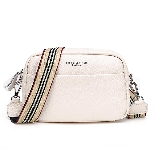 JiJia LeCo Crossbody Bag Damen Breiter Gurt Umhängetasche Damen Klein,Handy Umhängetasche Handytasche zum Umhängen,Moderne Taschen mit Breitem Schultergurt von JiJia LeCo