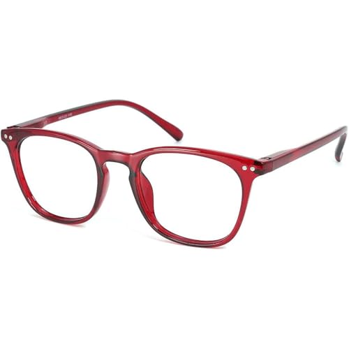 JiSoo Lesebrille Damen/Herren Designer Lesebrille Damen Lesebrille mit Federscharnier, C-rot, 2.5 JiSoo Lesebrille Damen/Herren Designer Lesebrille Damen Lesebrille mit Federscharnier, C-rot, 2.5 von JiSoo