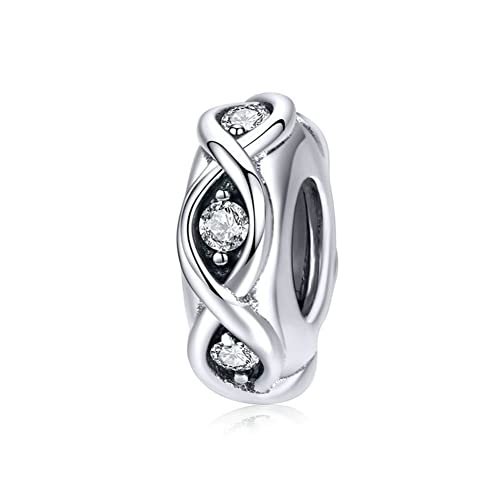 Spacer Charm 925 Sterling Silber Stopper Charm Clip Charm für Pandora Charm Armband, Sterling-Silber Silber, Perle Spacer Charm 925 Sterling Silber Stopper Charm Clip Charm für Pandora Charm Armband, Sterling-Silber Silber, Perle von JiaRong Charms fit Pandora Charm Bracelet