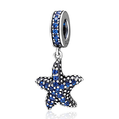 925 Sterling Silber Seestern Charm Ozean Charm Fisch Charm Geburtstag Charm für Pandora Bettelarmband (Seestern) von JiaRong Charms