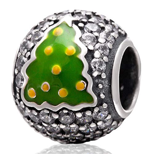 925 Sterling Silber Weihnachtsbaum Charm Weihnachten Charm Geschenk Charm für Pandora Charm Armband (Weihnachtsbaum A) von JiaRong Charms