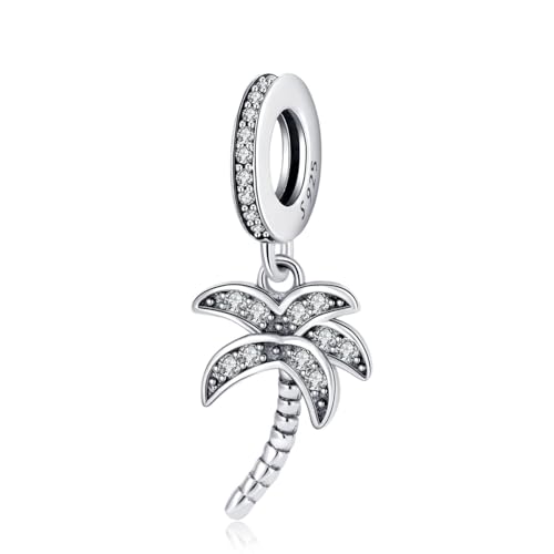 925 Sterling Silber funkelnder Palme Charm Memory Bead Beruf Charm Glücksbringer für Pandora Armband von JiaRong Charms