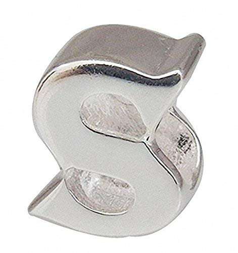 Charm-Anhänger 925er-Sterlingsilber, Buchstabe E, für Pandora-Armbänder S von JiaRong Charms