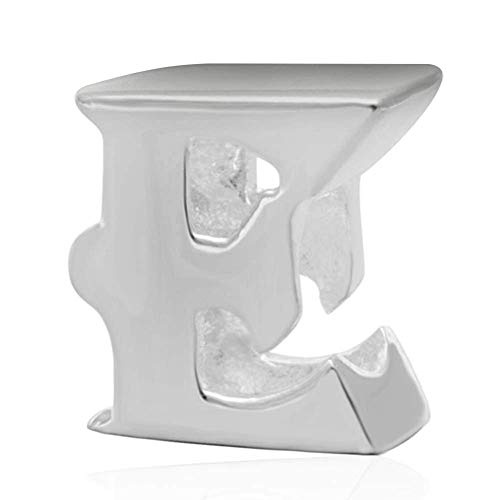 Charm-Anhänger 925er-Sterlingsilber, Buchstabe E, für Pandora-Armbänder e von JiaRong Charms