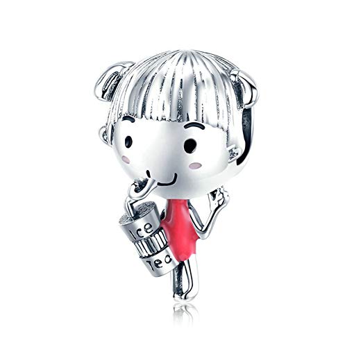 Mädchen-Charm, 925er-Sterlingsilber, für Pandora-Charm-Armband (Mädchen A). von JiaRong Charms