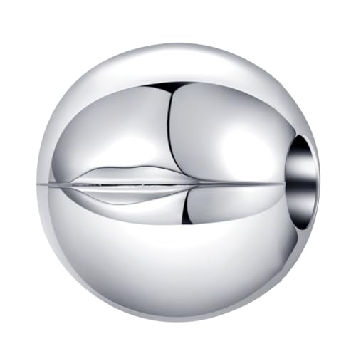 Runder Clip-Stopper-Charm, 925er-Sterlingsilber, Abstandshalter, Stopper für Pandora-Charm-Armband, Sterling-Silber, Kein Edelstein von JiaRong Charms