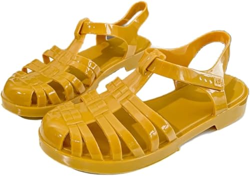 JiaWell Damen-Gummisandalen, Unisex-Kunststoffsandalen, klassische Damenschuhe mit durchsichtiger Schnalle, Strandschuhe aus Kristall(Sandalen4,40 EU) von JiaWell