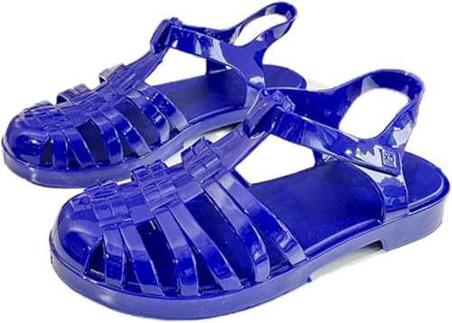 JiaWell Damen-Gummisandalen, Unisex-Kunststoffsandalen, klassische Damenschuhe mit durchsichtiger Schnalle, Strandschuhe aus Kristall(Sandalen7,37 EU) von JiaWell